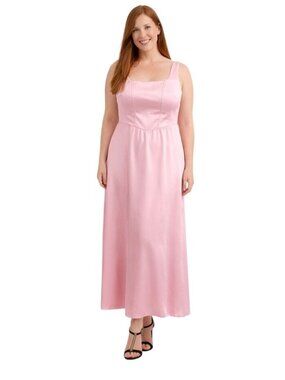 Show Me Your Mumu XXL Pink Nina Maxi Dress Sleeveless Empire Adjustable Straps